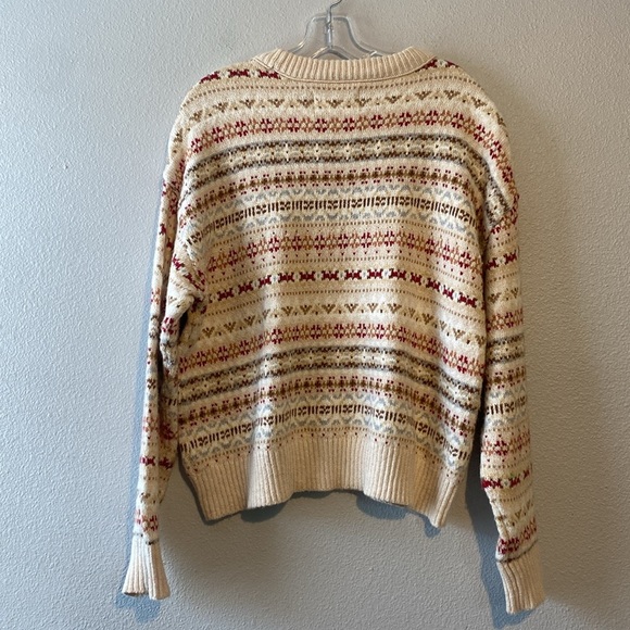 Women’s Size Medium American Eagle Fair Isle Sweater Fall Winter Colorful - Picture 5 of 6